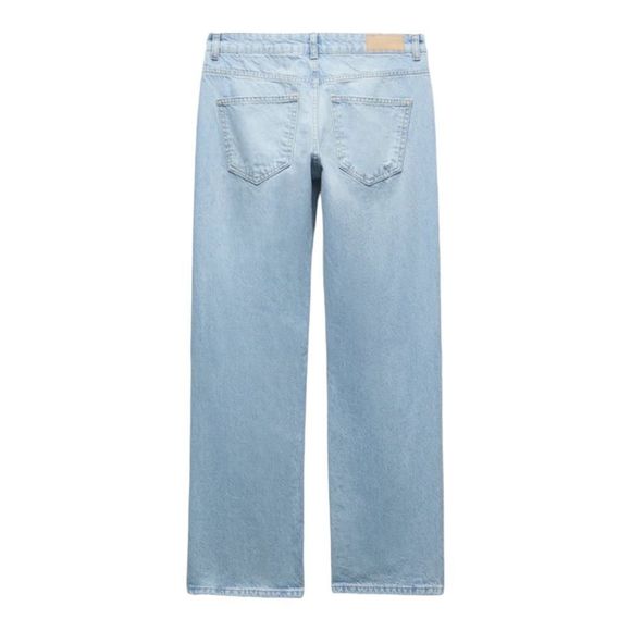 ZARA | Light Blue | RIPPED MID-RISE Z1975 STRAIGHT LEG JEANS - Picture 3 of 11